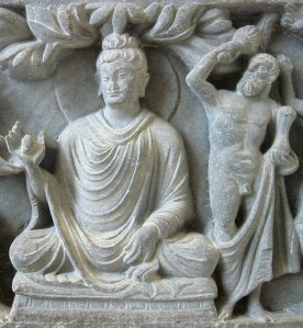Heracles/ Vajrapani as the protector of the Buddha; a Greco-Buddhist relief from Gandhara
